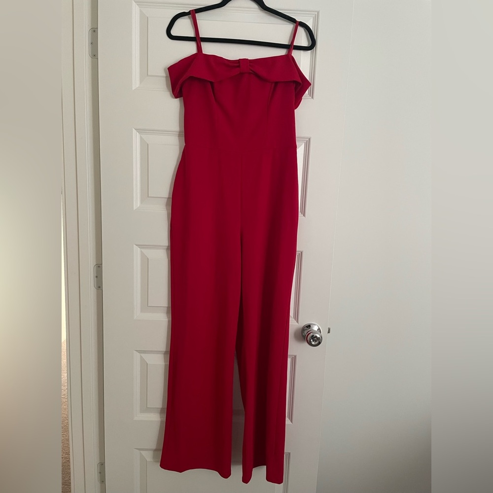 New off the shoulder Red Jumpsuit